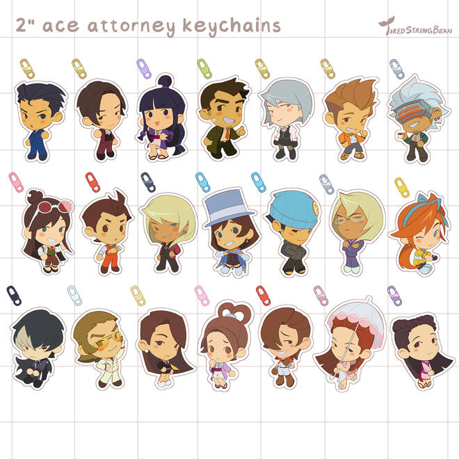 ace attorney 1-5 designs